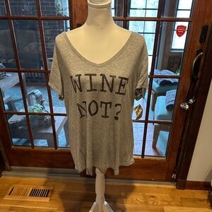 Wine not women's t-shirt.  size XL. new with tags